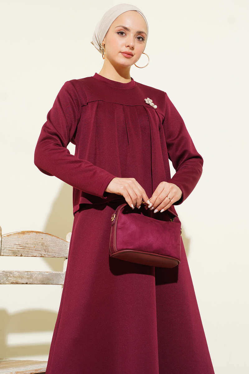 Комплект двойка из скубы с юбкой на веревочном поясе Второстепенное изображение товара