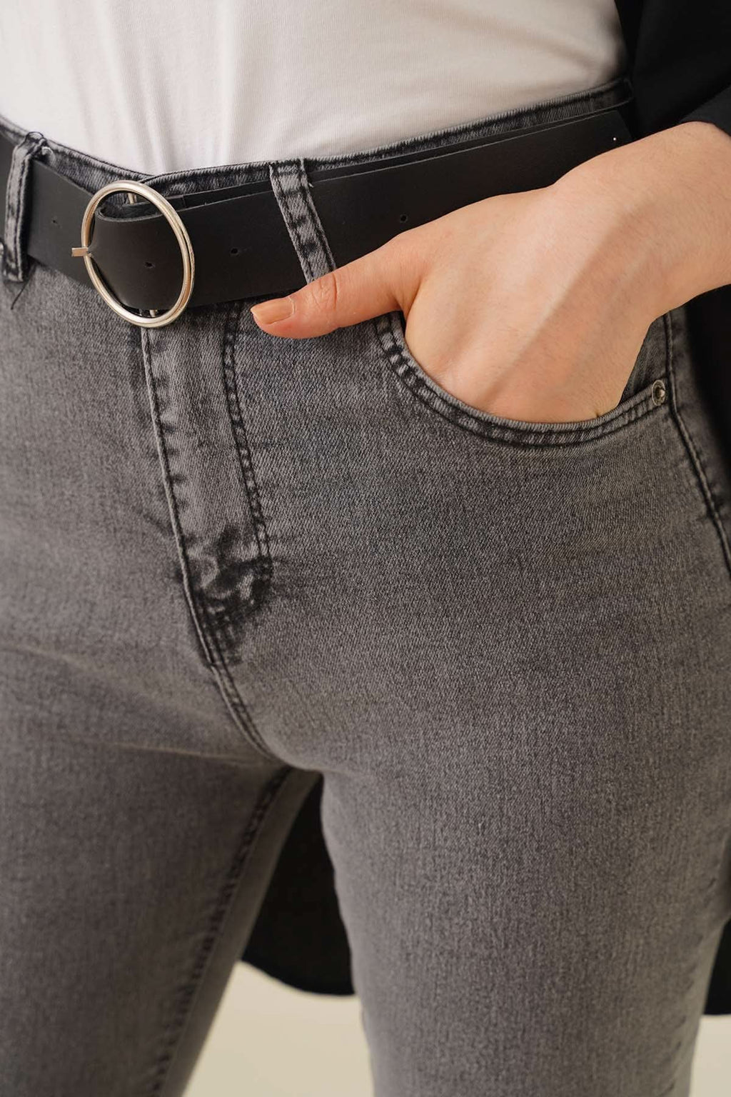 İspanyol Paça Yüksek Bel  Jean Pantolon