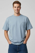 Kabartma Desenli Erkek T-shirt Koyu Gri