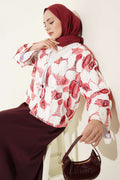 Kabartma Nakışlı Bağcıklı Kimono