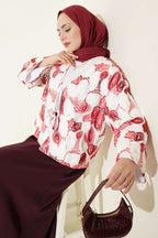 Kabartma Nakışlı Bağcıklı Kimono