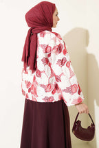 Kabartma Nakışlı Bağcıklı Kimono
