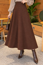 Flared Basic Skirt with Elasticated Waist
