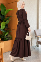 Brit - Robe boutonnée en guipure