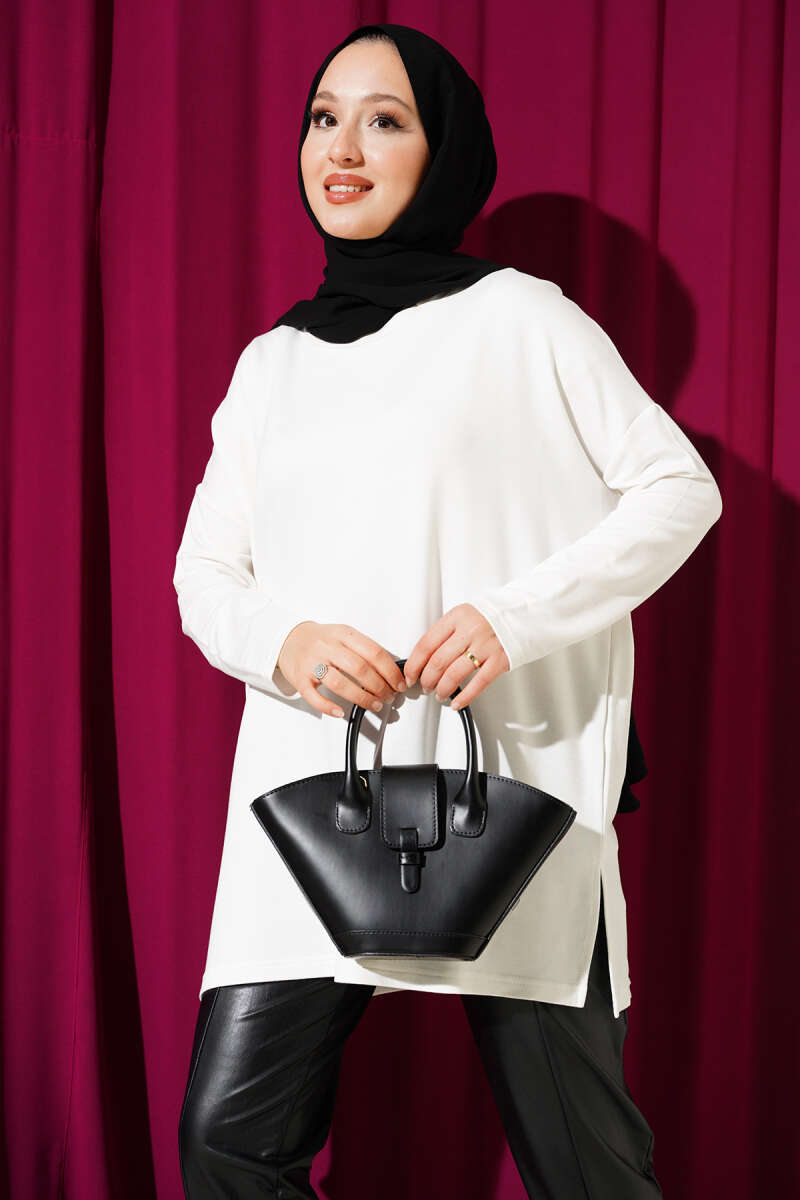 Kalp Detaylı Basic Tunik