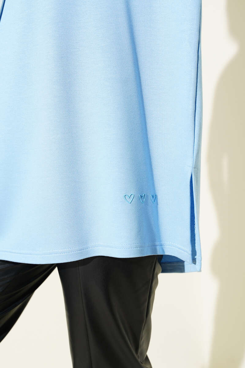 Kalp Detaylı Basic Tunik