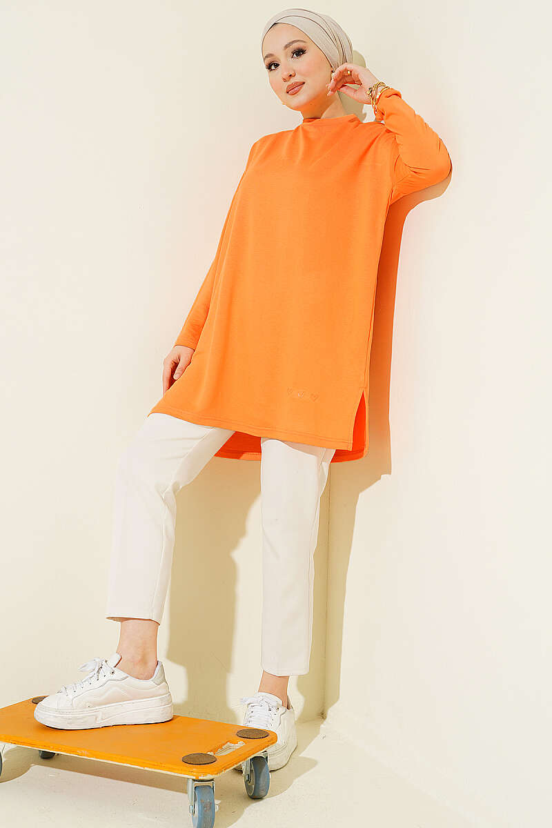 Kalp Detaylı Basic Tunik