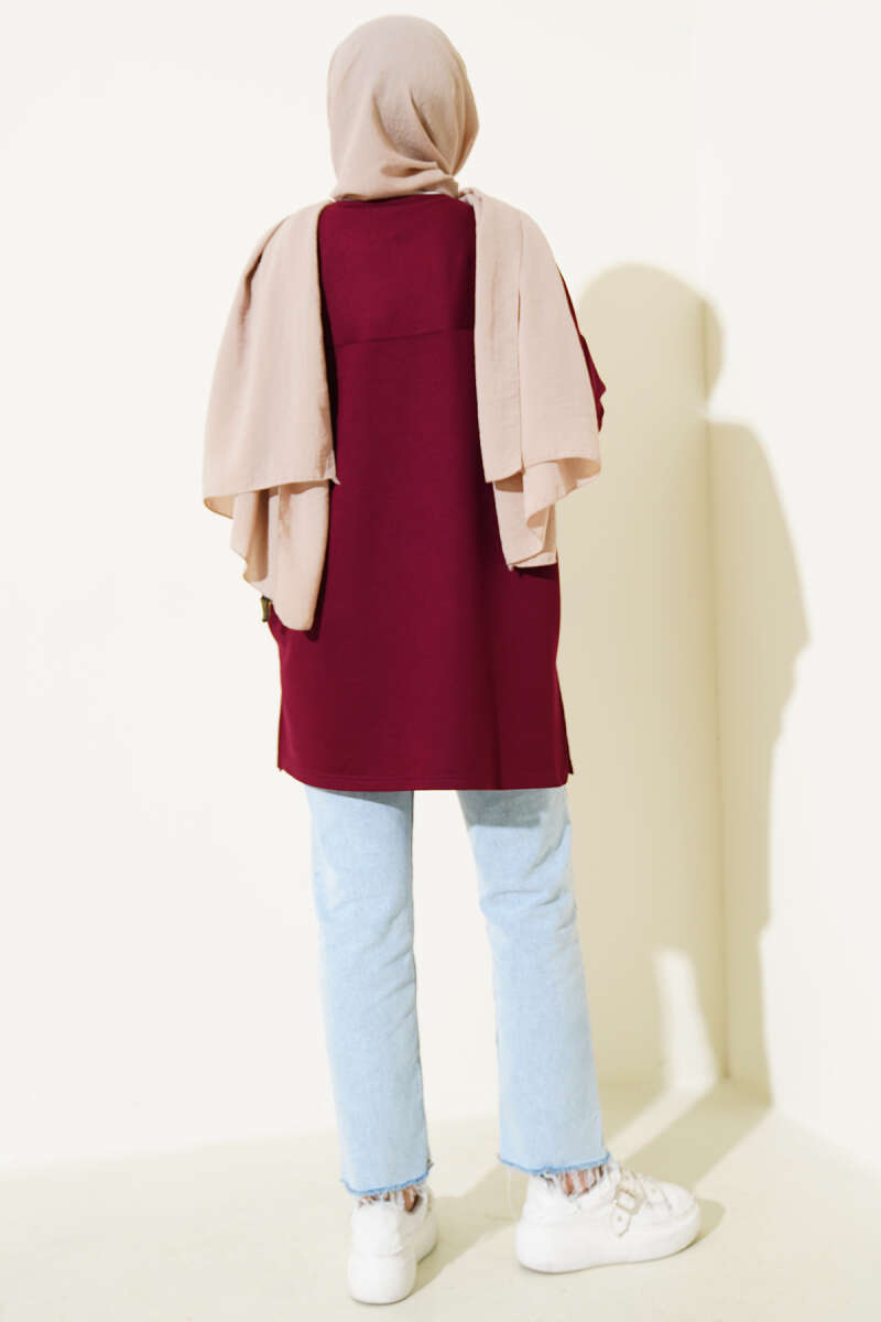 Kalp Detaylı Basic Tunik