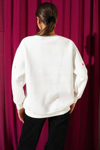 Kalp Nakış Detaylı Sweatshirt