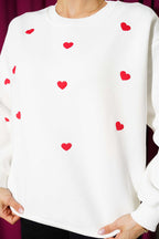 Kalp Nakış Detaylı Sweatshirt