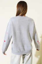 Kalp Nakış Detaylı Sweatshirt