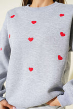 Kalp Nakış Detaylı Sweatshirt