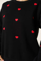 Kalp Nakış Detaylı Sweatshirt