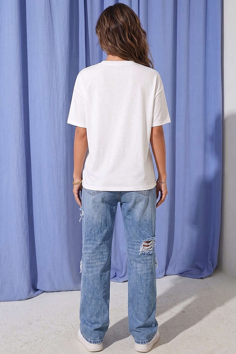 Kalpli Bardak Baskılı T-shirt