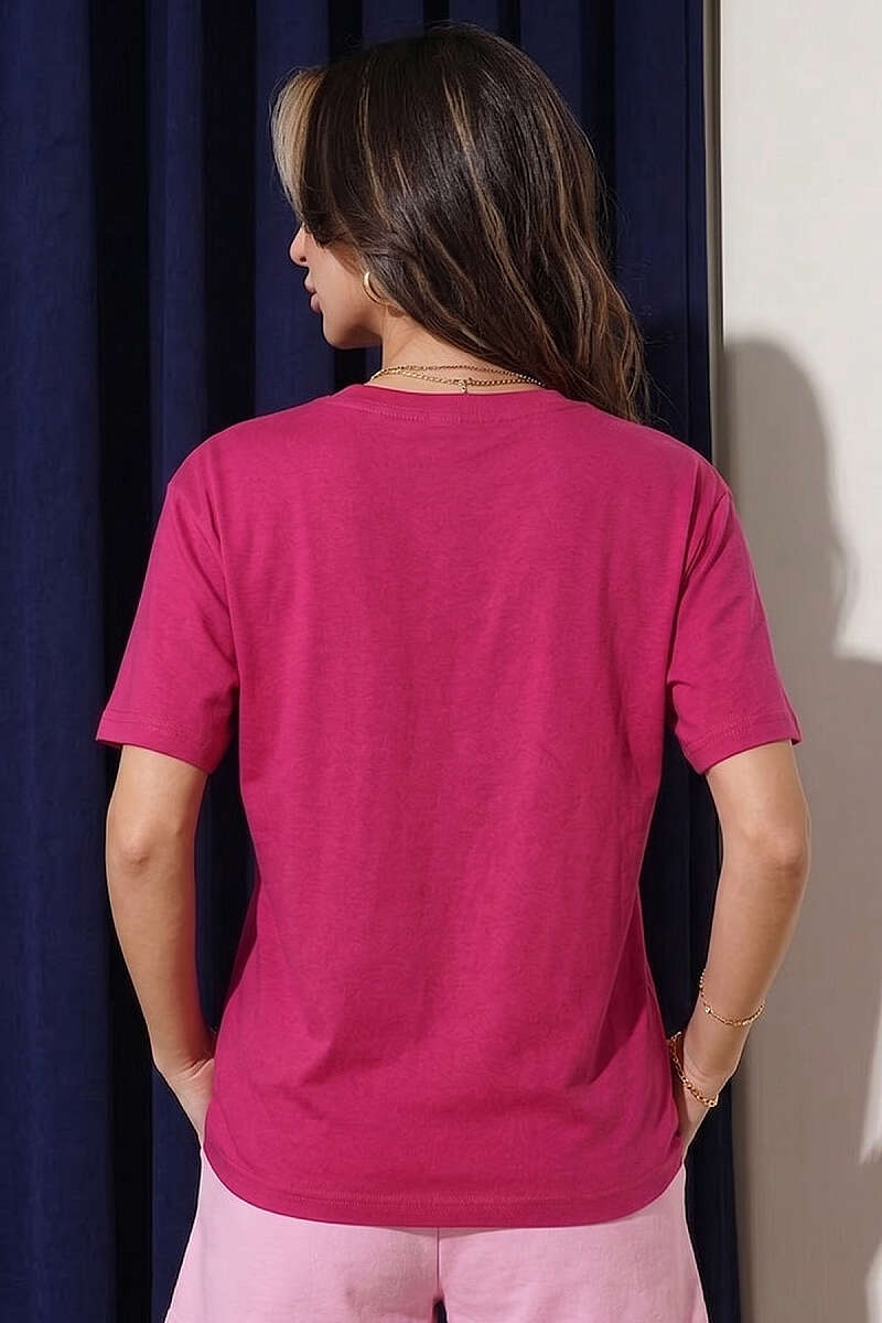 Kalpli Bardak Baskılı T-shirt