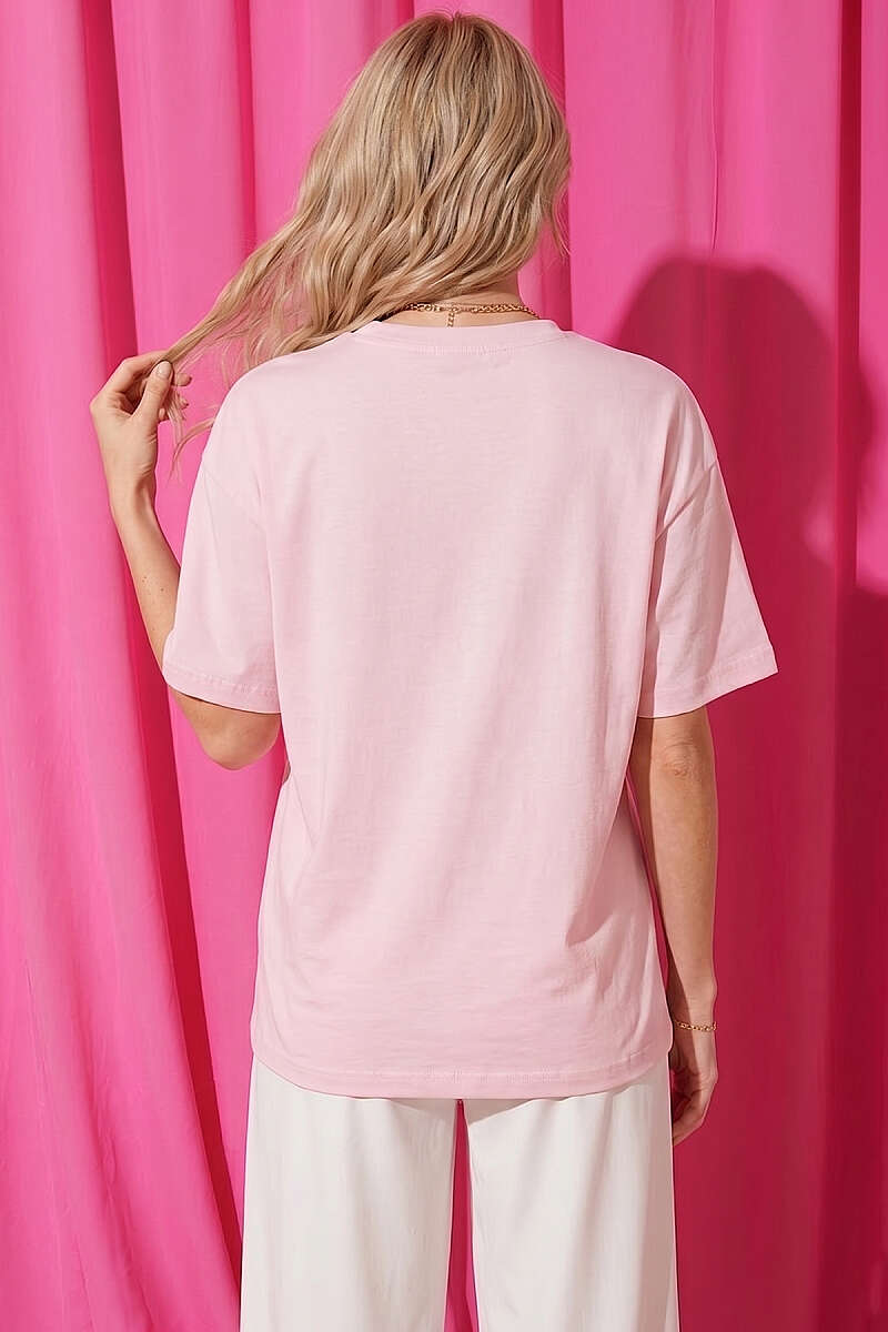 Kalpli Bardak Baskılı T-shirt