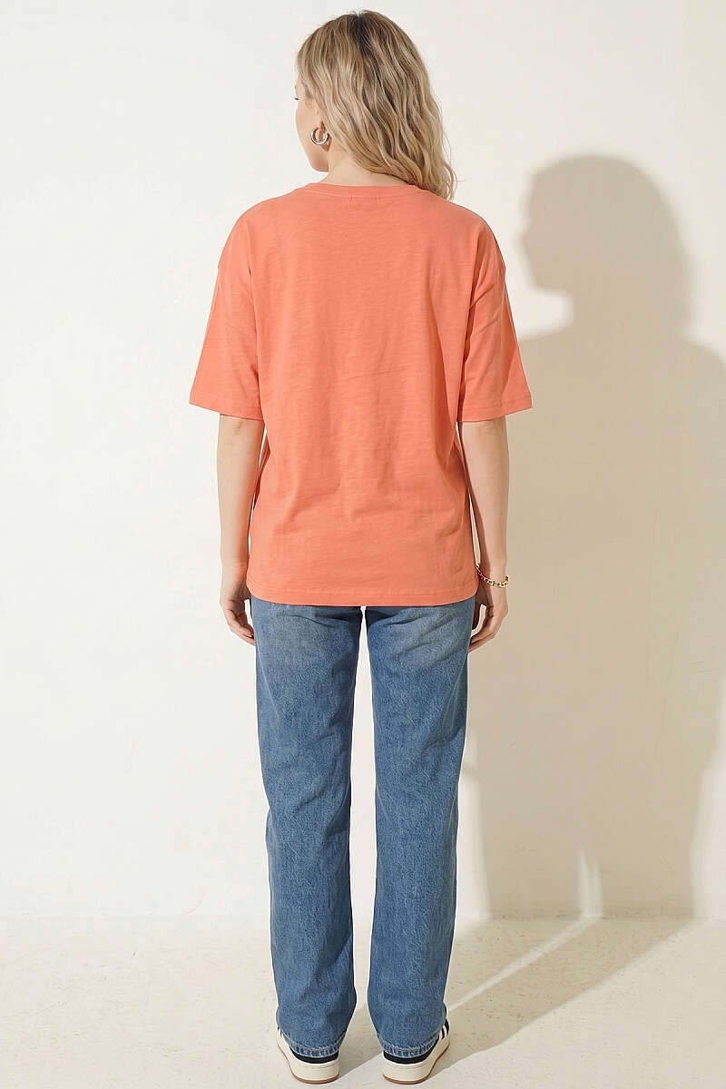 Kalpli Bardak Baskılı T-shirt