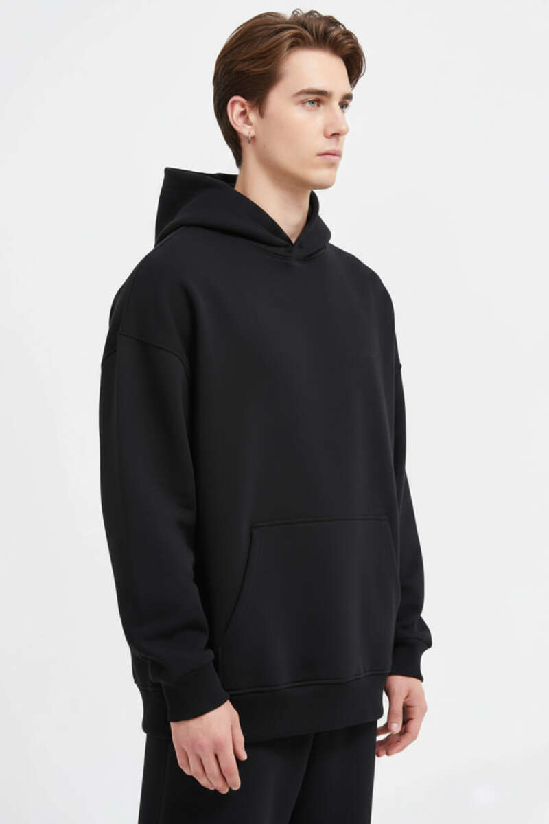 Kanguru Cepli Kapüşonlu Pamuklu Erkek Sweatshirt
