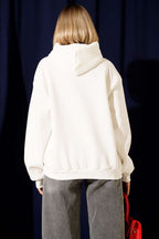 Kapşonlu Kiraz Baskılı Sweatshirt