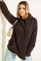 Kapüşonlu Kanguru Cepli Sweatshirt