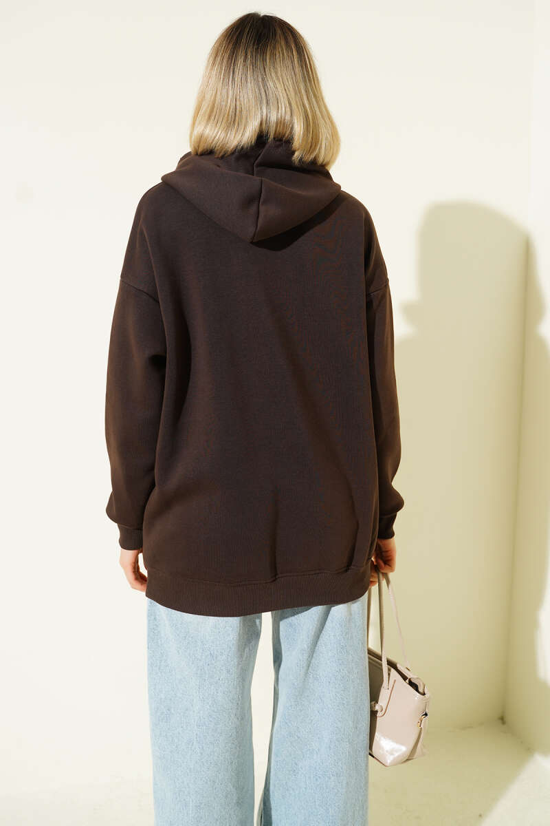 Kapüşonlu Kanguru Cepli Sweatshirt