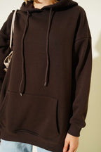 Kapüşonlu Kanguru Cepli Sweatshirt