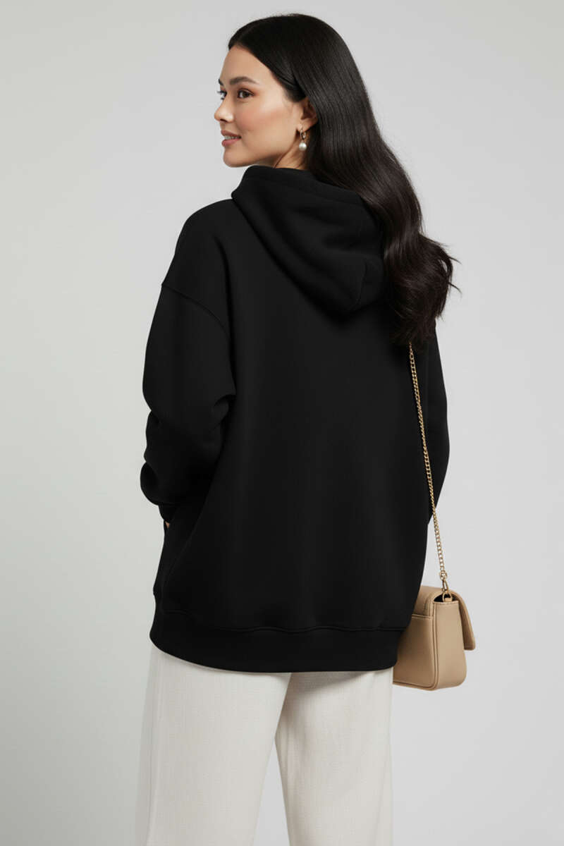 Kapüşonlu Kanguru Cepli Sweatshirt