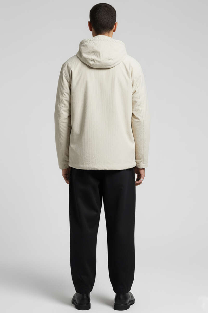 Kapüşonlu Oversize Erkek Mont