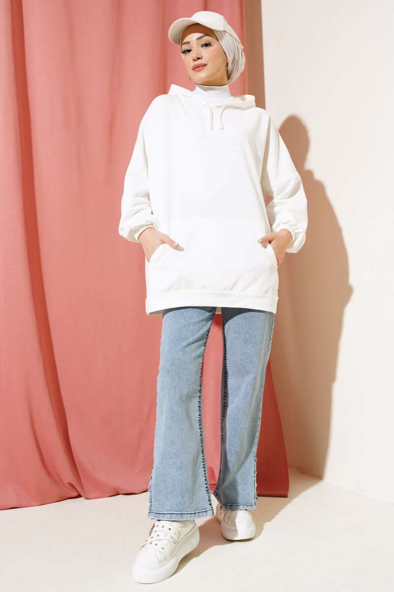 Kapüşonlu Oversize Sweat