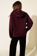 Kapüşonlu Stockholm Baskılı Sweatshirt