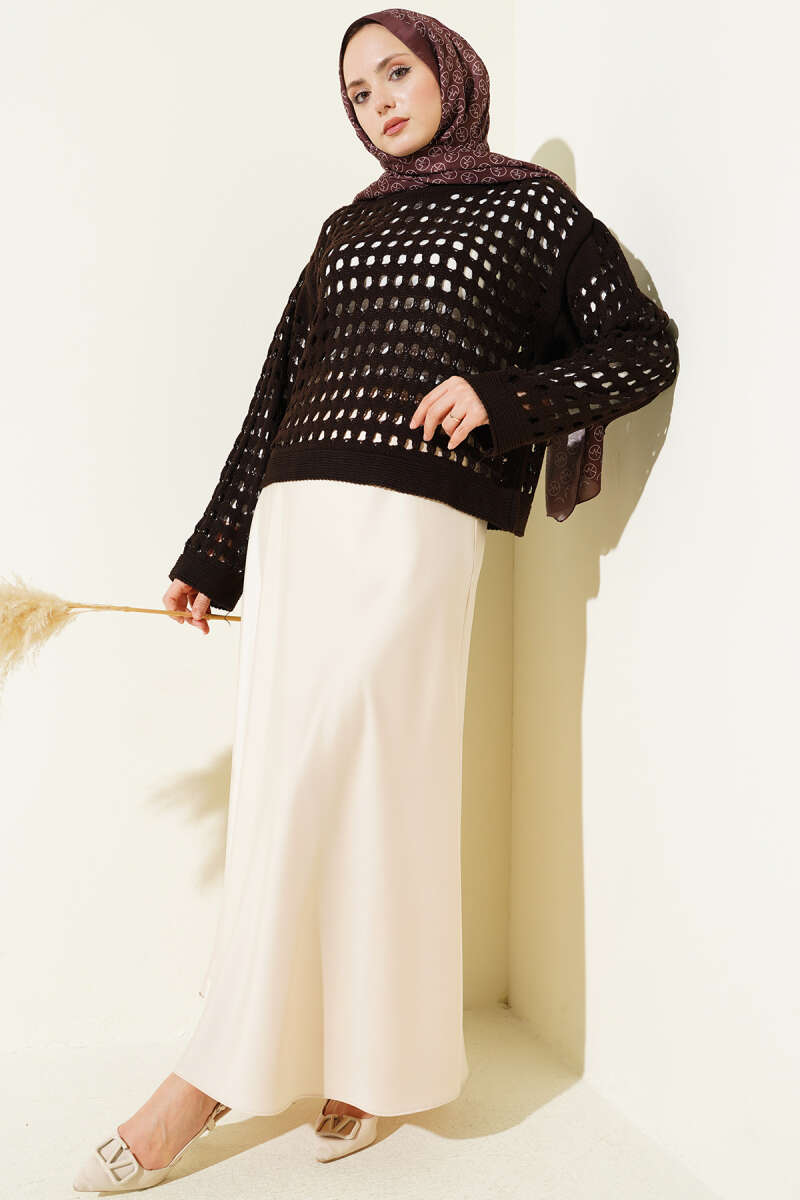 Kare Ajurlu Triko Kazak