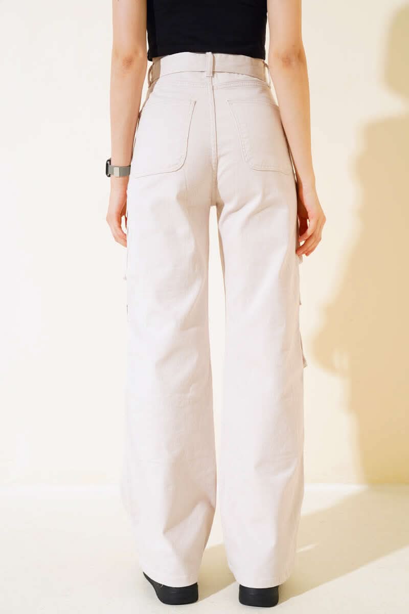 Kargo Cepli Gabardin Pantolon