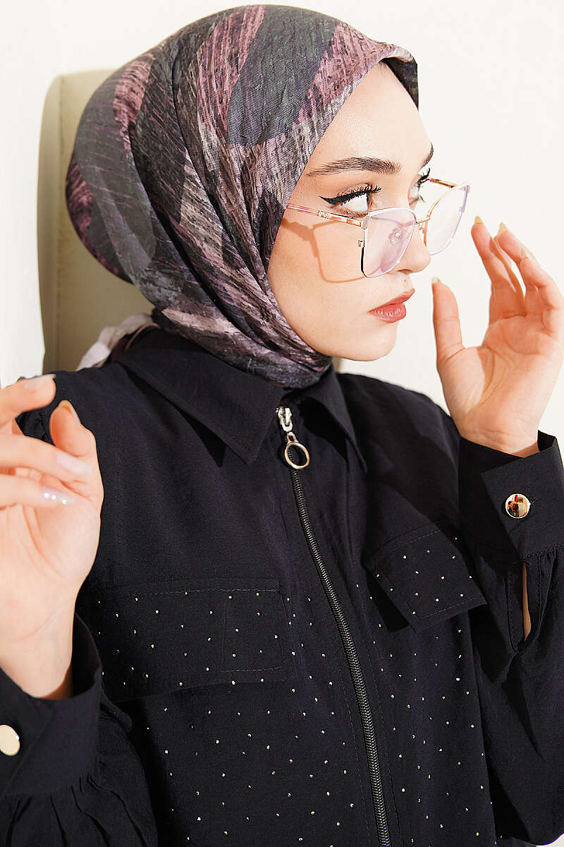 Karışık Desen Bambu Kraş Ayda Eşarp