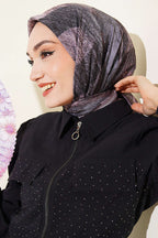 Karışık Desen Bambu Kraş Ayda Eşarp