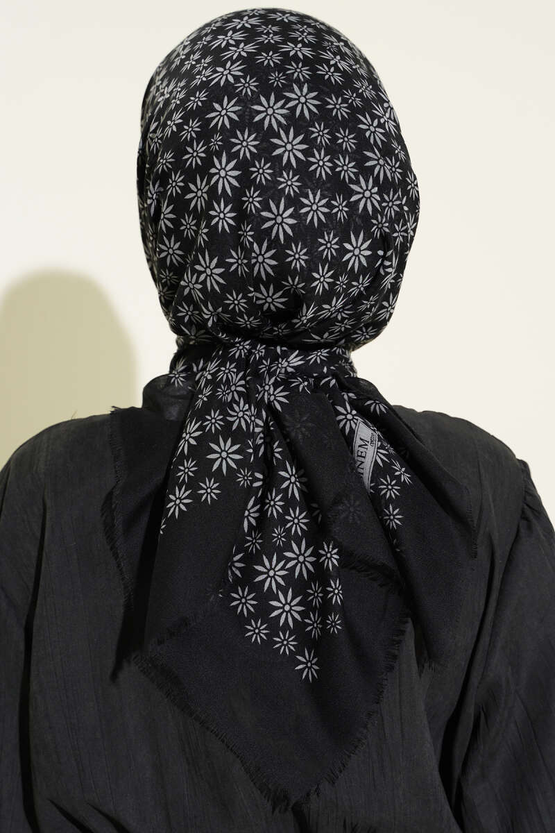 Karışık Desen Flamu Cotton Eşarp Asorti 1