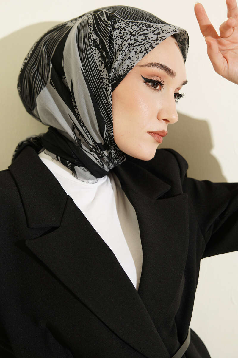 Karışık Desen Flamu Cotton Eşarp Asorti 12