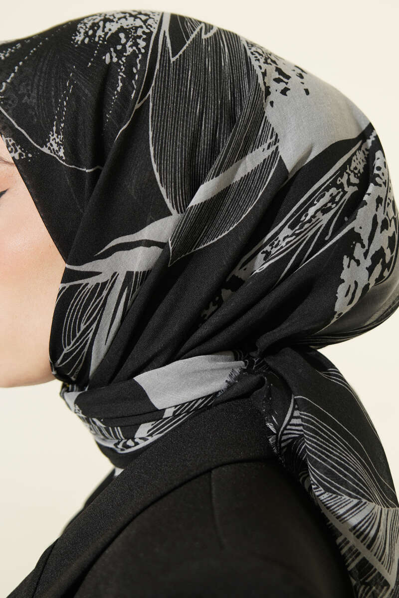 Karışık Desen Flamu Cotton Eşarp Asorti 12