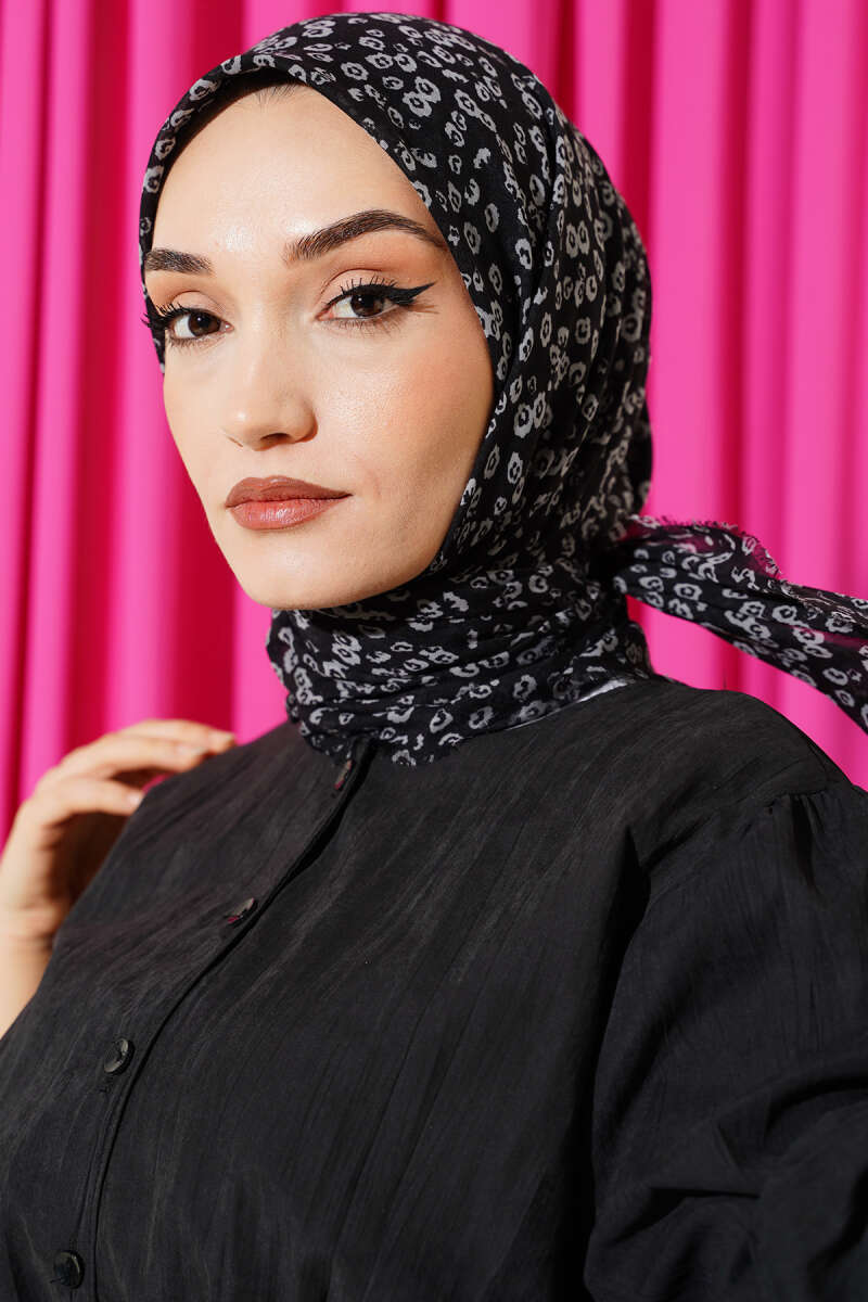 Karışık Desen Flamu Cotton Eşarp Asorti 4
