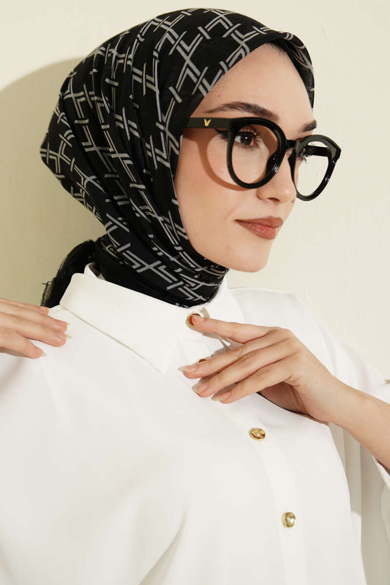 Karışık Desen Flamu Cotton Eşarp Asorti 5