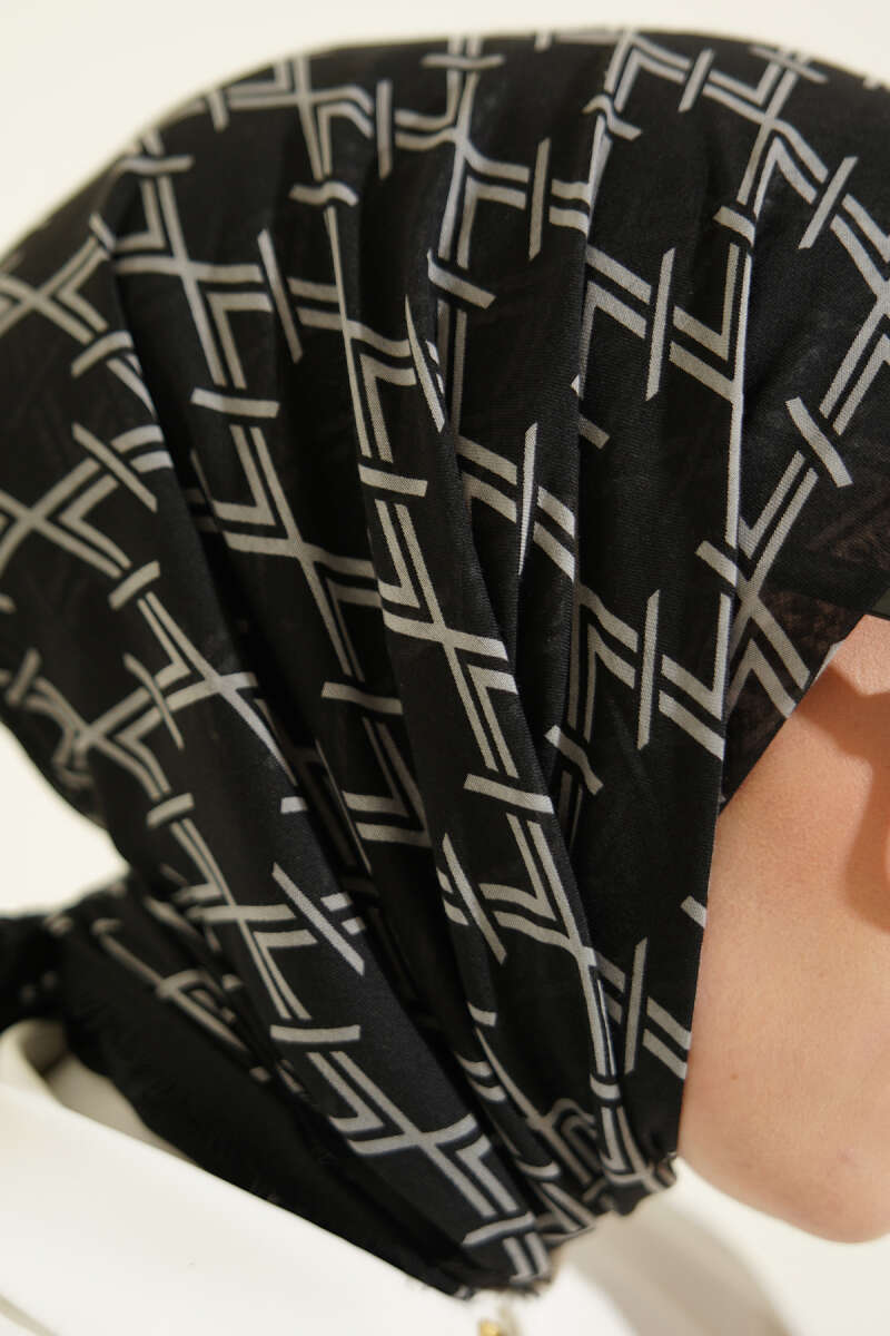 Karışık Desen Flamu Cotton Eşarp Asorti 5
