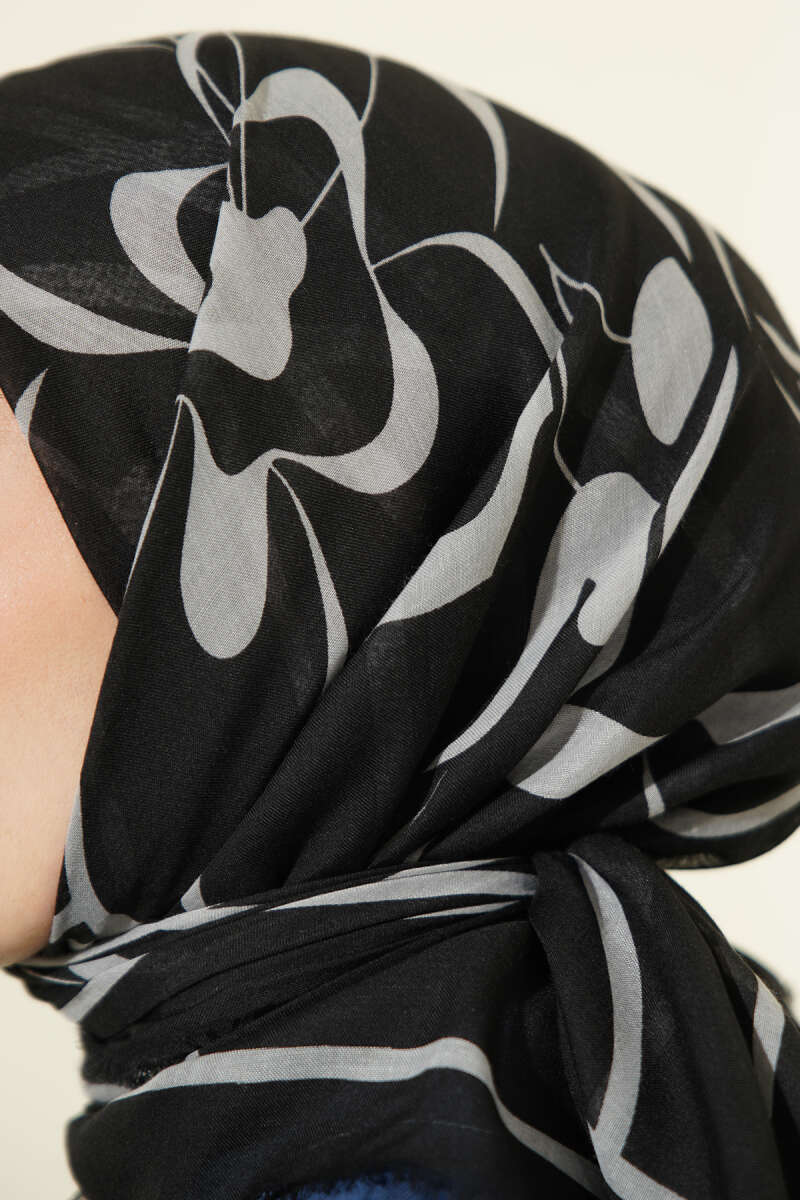Karışık Desen Flamu Cotton Eşarp Asorti 7