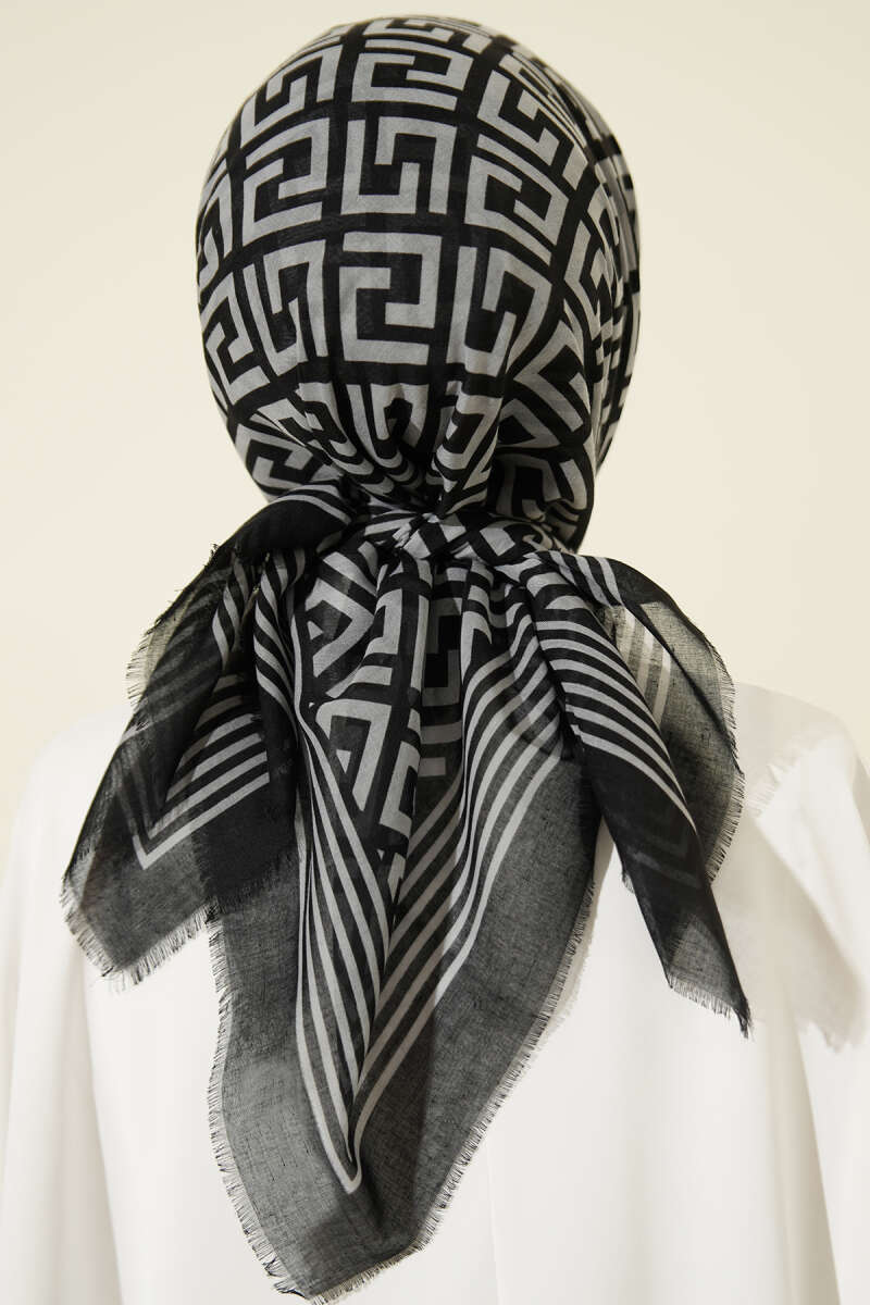 Karışık Desen Flamu Cotton Eşarp Asorti 9