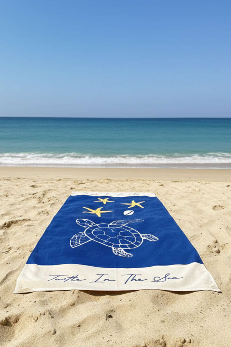 Karışık Desenli Yüksek Emici Plaj Havlusu