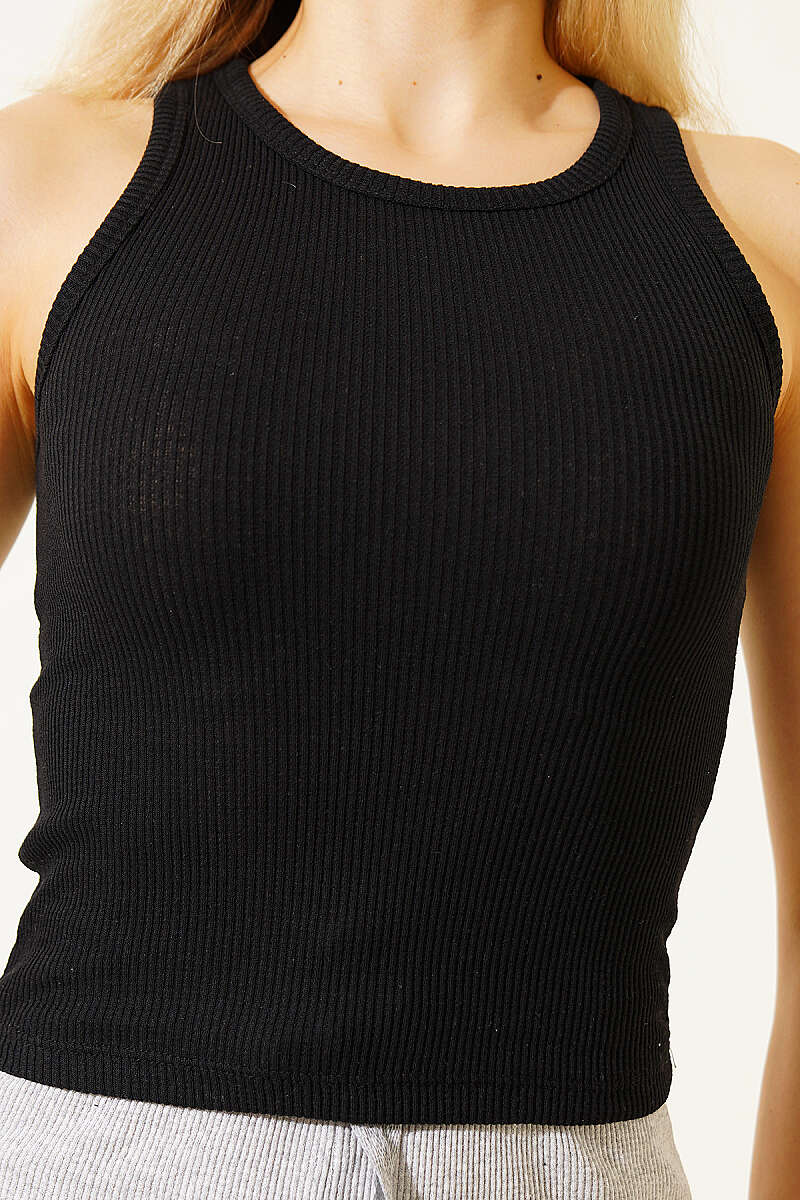 Kaşkorse Kolsuz Body Siyah