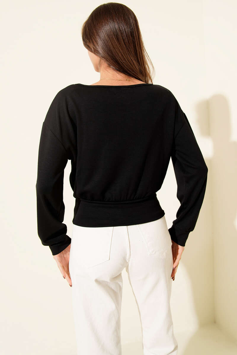Kayık Yaka Loyşa Bluz