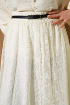 Kemerli Çiçekli Kloş Tül Etek