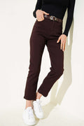 Kemerli Mom Kot Pantolon
