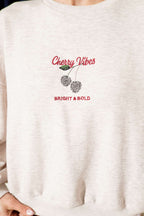 Cherry Embroidered Sweatshirt