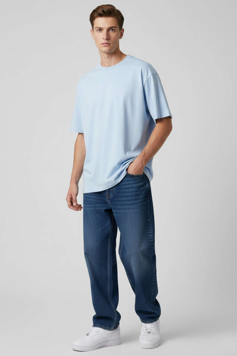 Kısa Kollu Oversize Erkek Tişört