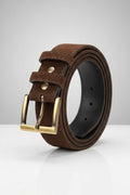 Brown suede
